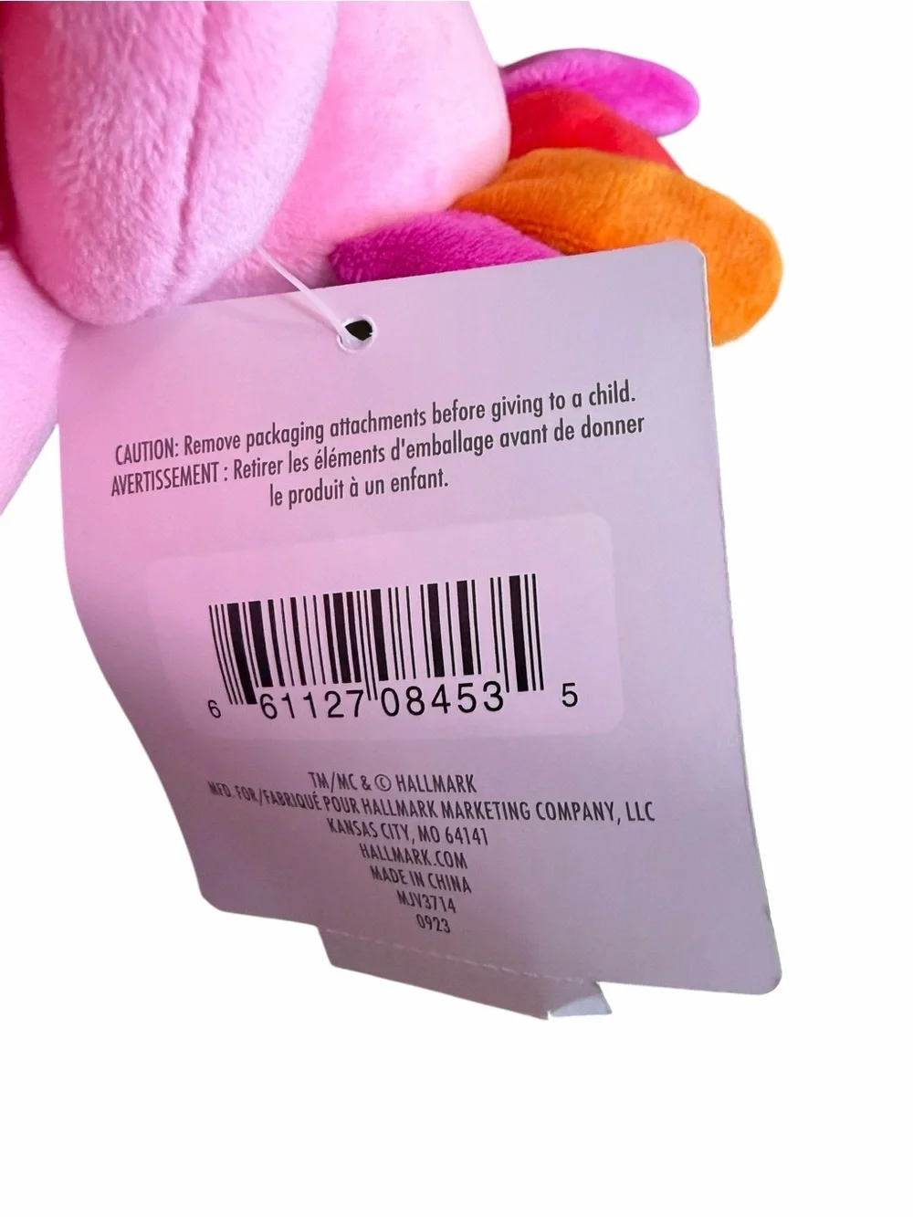 Hallmark Pink Axolotl Plush Holding Heart Valentine’s Stuffed Animal NWT 8”